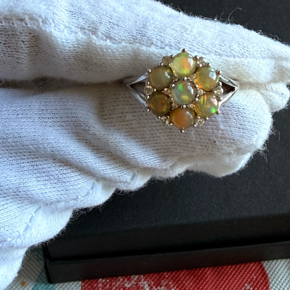 Ethiopian Opal Sterling silver ring